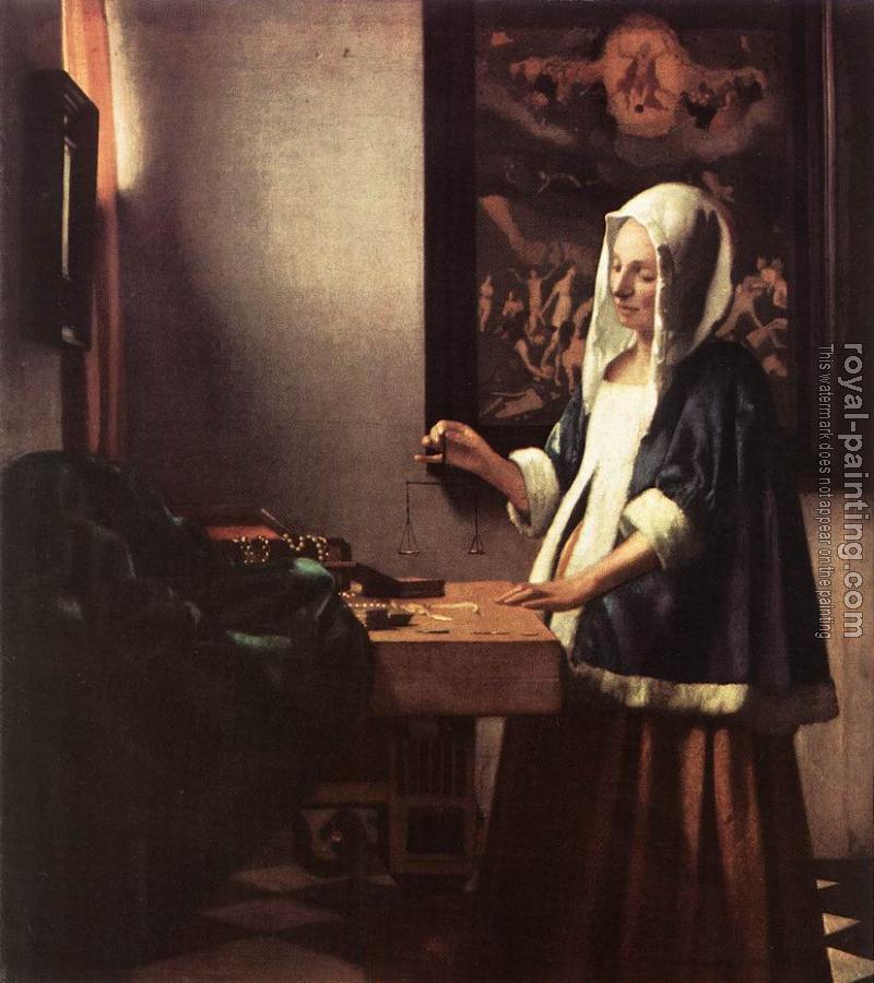 Johannes Vermeer : A Woman Holding a Balance